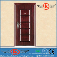 JK-S92010 Puerta de entrada de seguridad de acero de relleno con papel de nido de abeja popular en Marruecos para la casa de ajuste